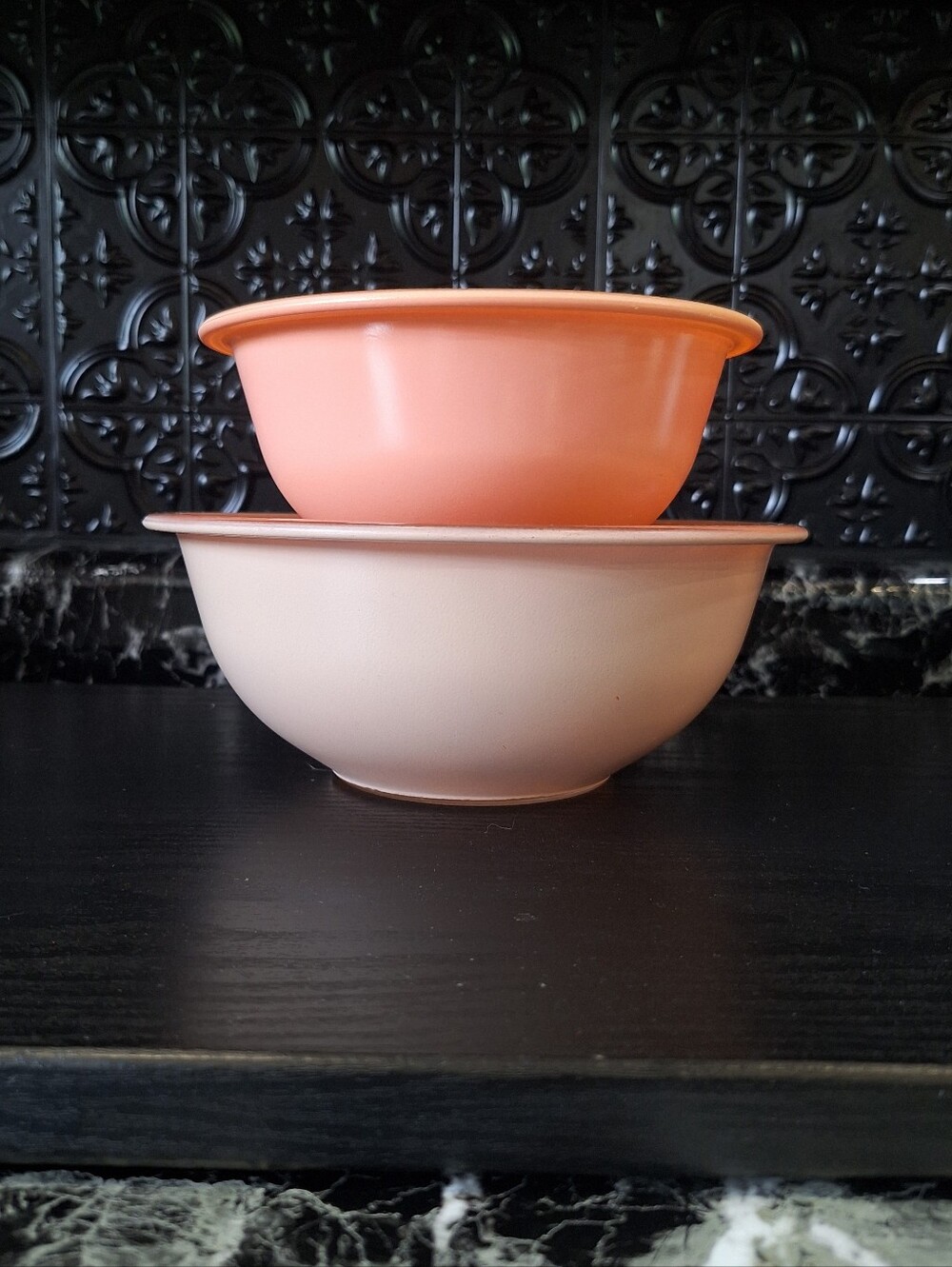 Pink Pyrex Autumn Rainbow Bowls, Vintage Pyrex Mixing Bowls, Nesting Bowls 1980s